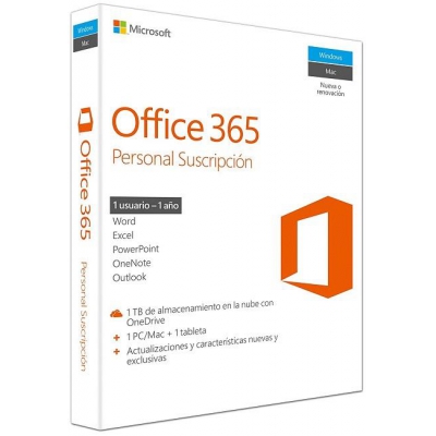 Microsoft Office 365 Personal PC/Mac/Tablet 1L/1A