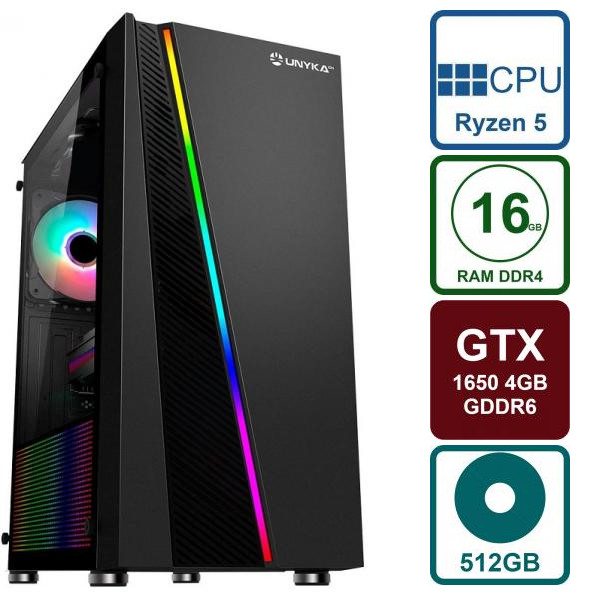 PC Gaming Ryzen 5 / GTX 1650 / 16GB RAM