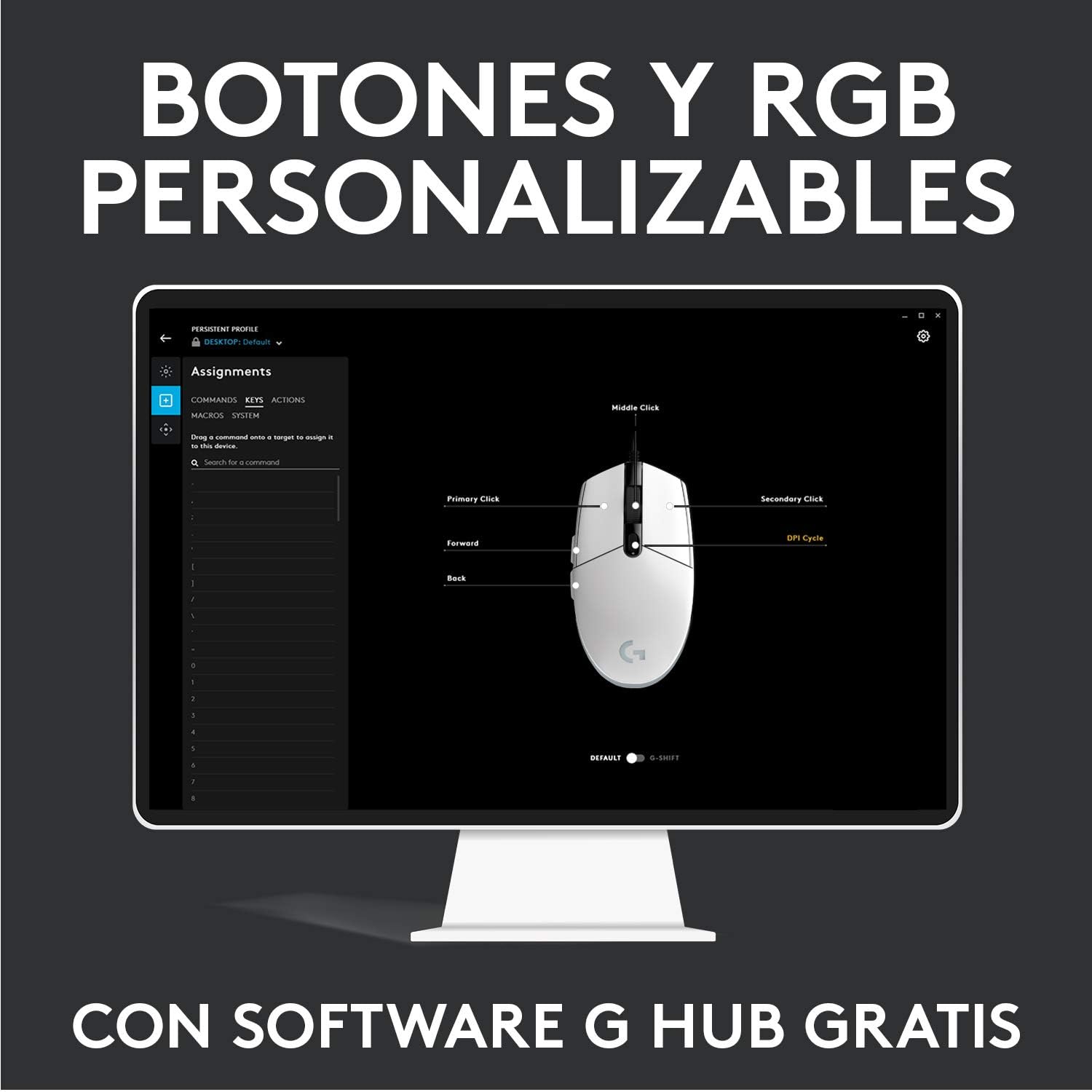 Logitech G203 LIGHTSYNC Ratón USB Gaming con Iluminación RGB Personalizable Negro - 2294