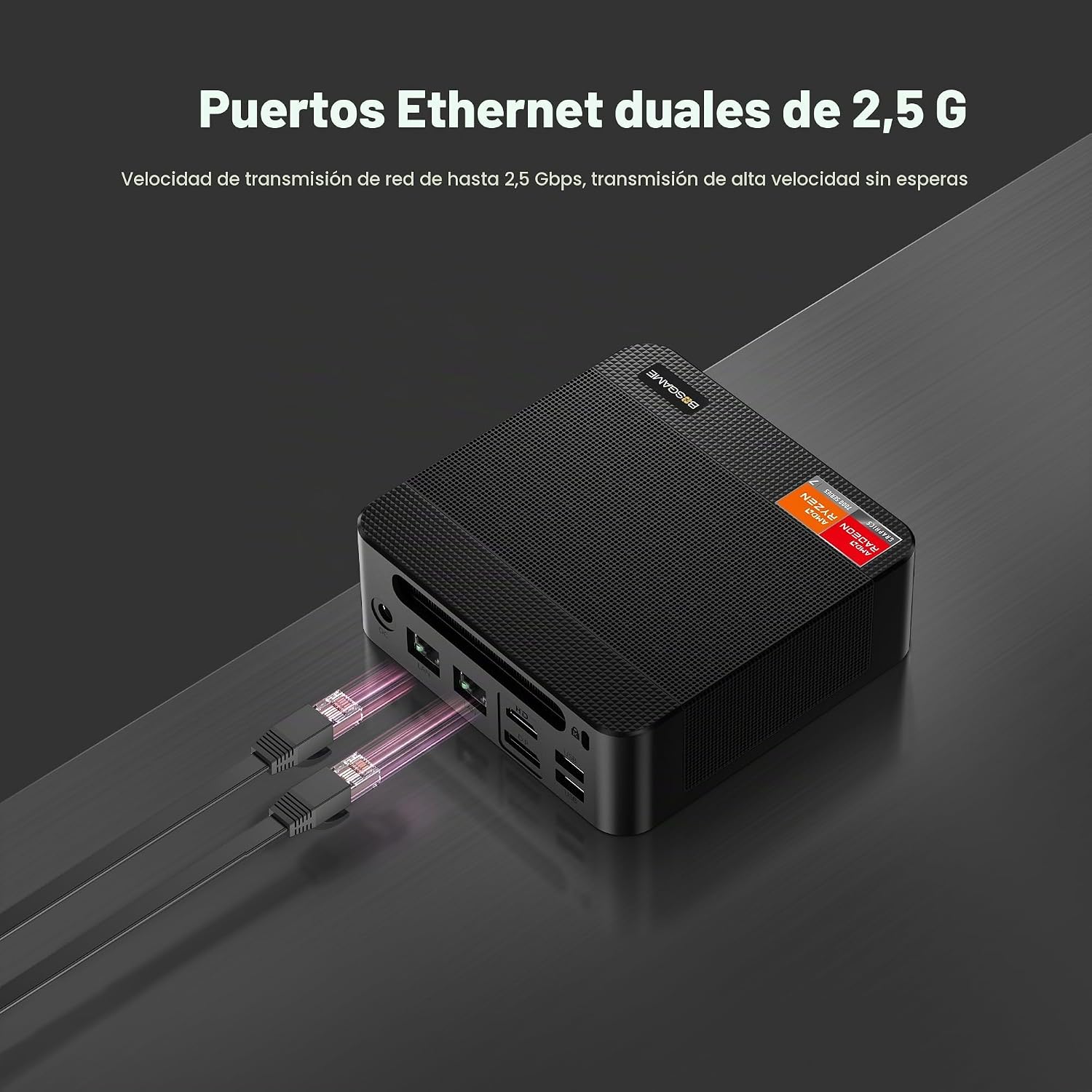Mini PC, Ryzen 7 7730U 8 núcleos 16 GB RAM, 1 TB NVMe, 4K, WiFi 6E, BT 5.2 Windows 11 - 2501